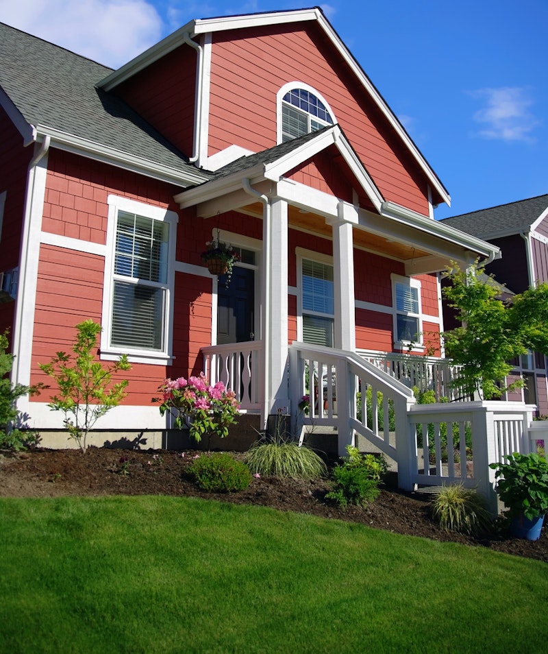 House exterior recently painted in Katy, Texas 